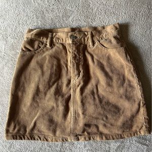 Tan Corduroy mini skirt